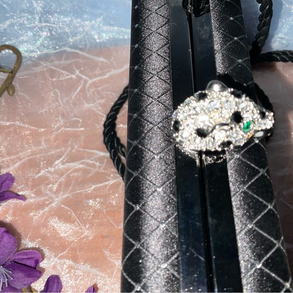 Clutch Bag, Kenneth J Lane Vintage Leopard/Rhinestone Clutch - Picture 4 of 9